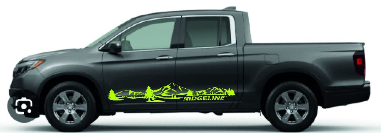 Stickers Compatible With Honda Ridgeline Mountain Line Design Vinyl Decal