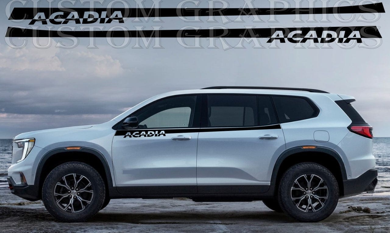 Premium Sticker Compatible With GMC Acadia Denali Up Line Design