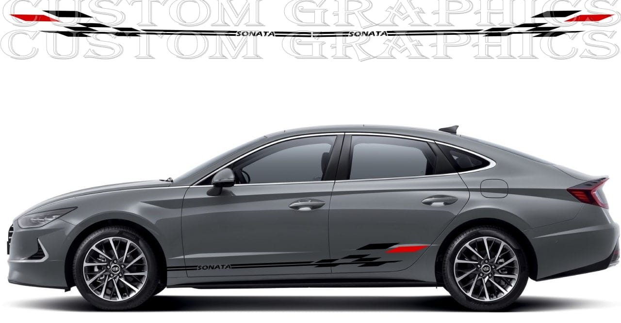 Sticker Compatible with for Hyundai Sonata New Block Design Decal Sticker