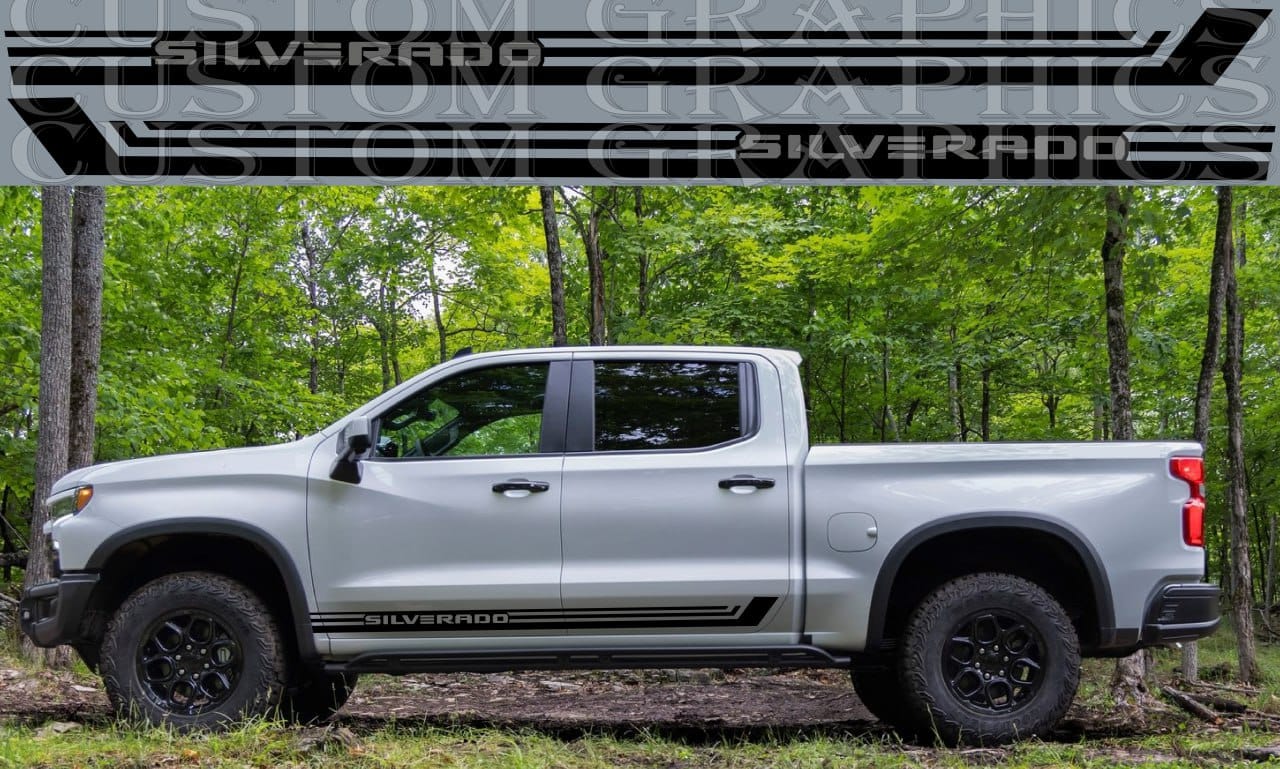 Vinyl Sticker Compatible With Chevrolet Silverado ZR2 Bison Style Design