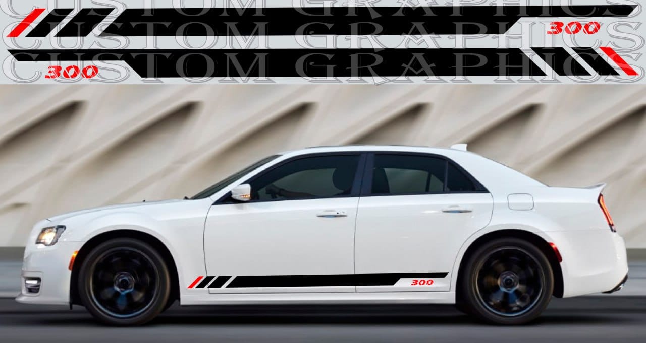 Vinyl Stickers Compatible with Chrysler 300 Vinyl Stickers Body Kit Decal New Design