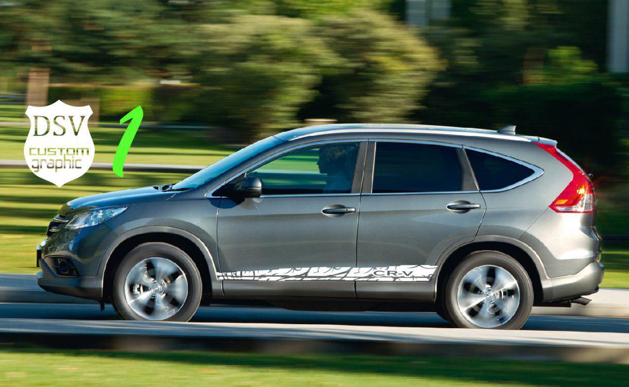 Line Decals Racing Car Side Stickers Stripes For Honda CR-V