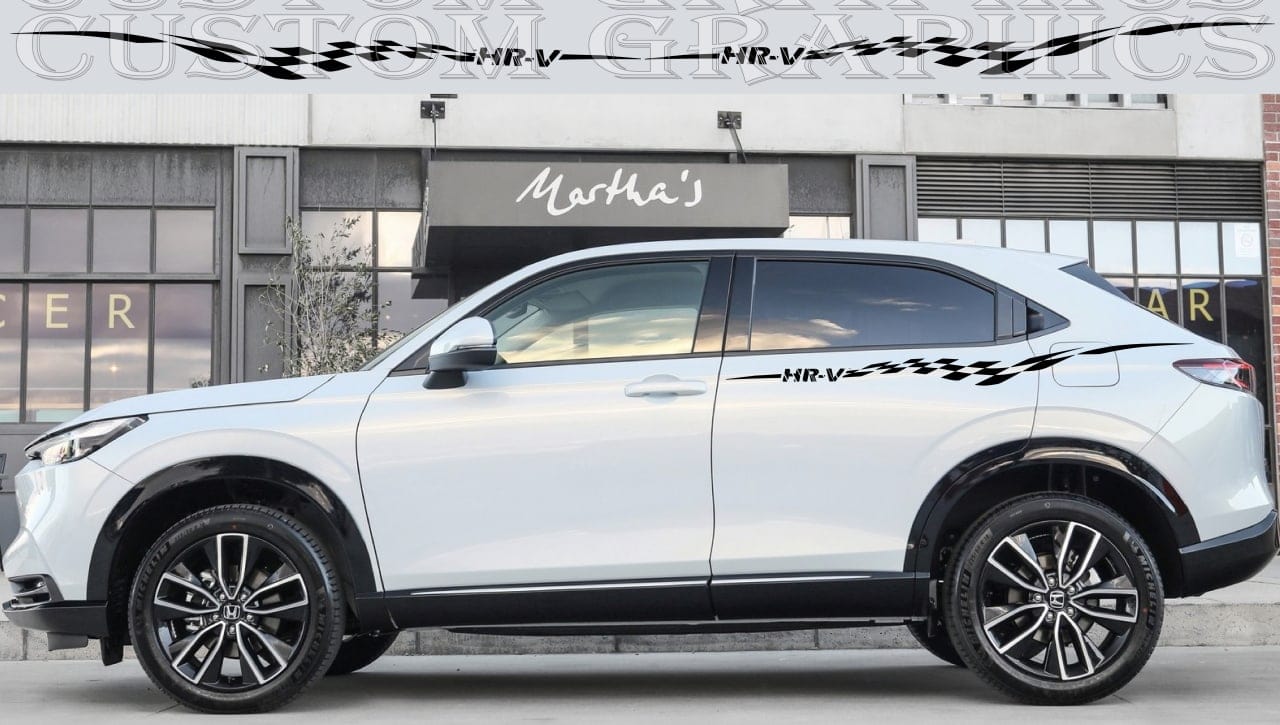 Vinyl Graphics Stripes for Honda HR-V Sticker Vinyl Decal Finish Flag design