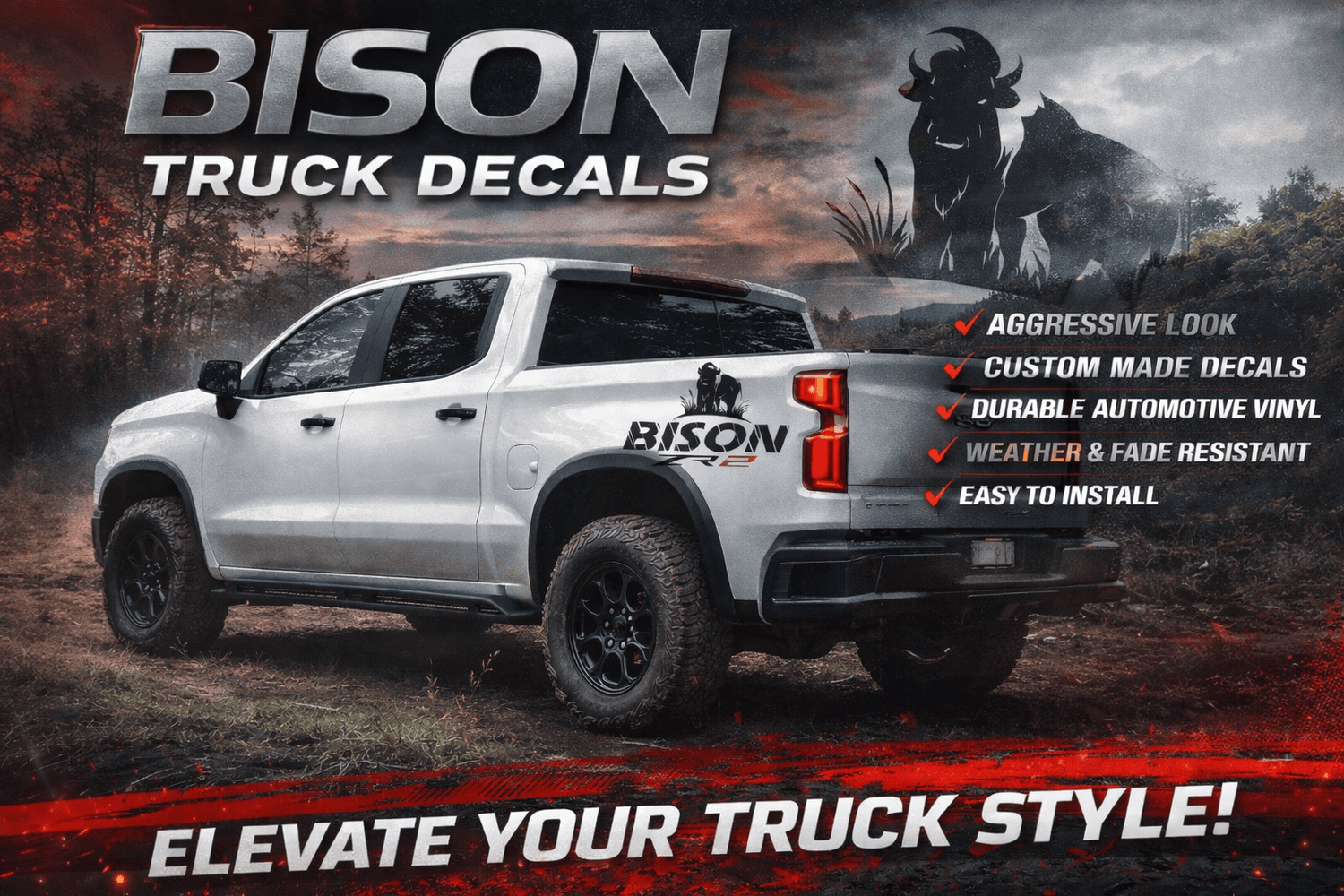 Silverado decals Vinyl decal Stickers for Chevrolet Silverado