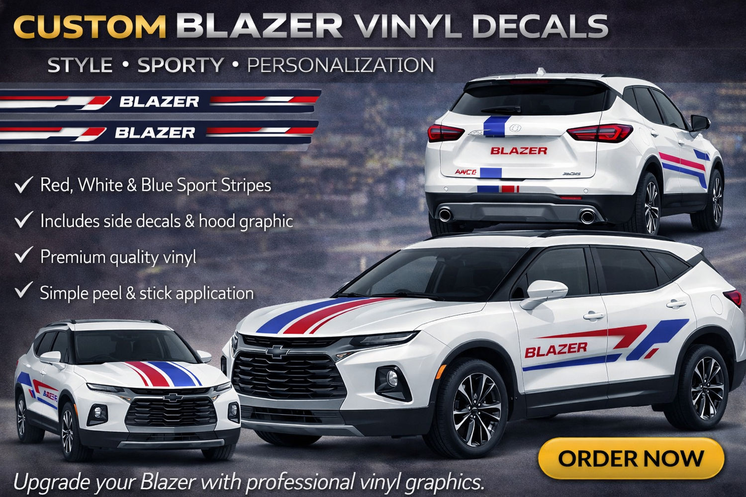 Sticker Compatible with Chevrolet Blazer EV