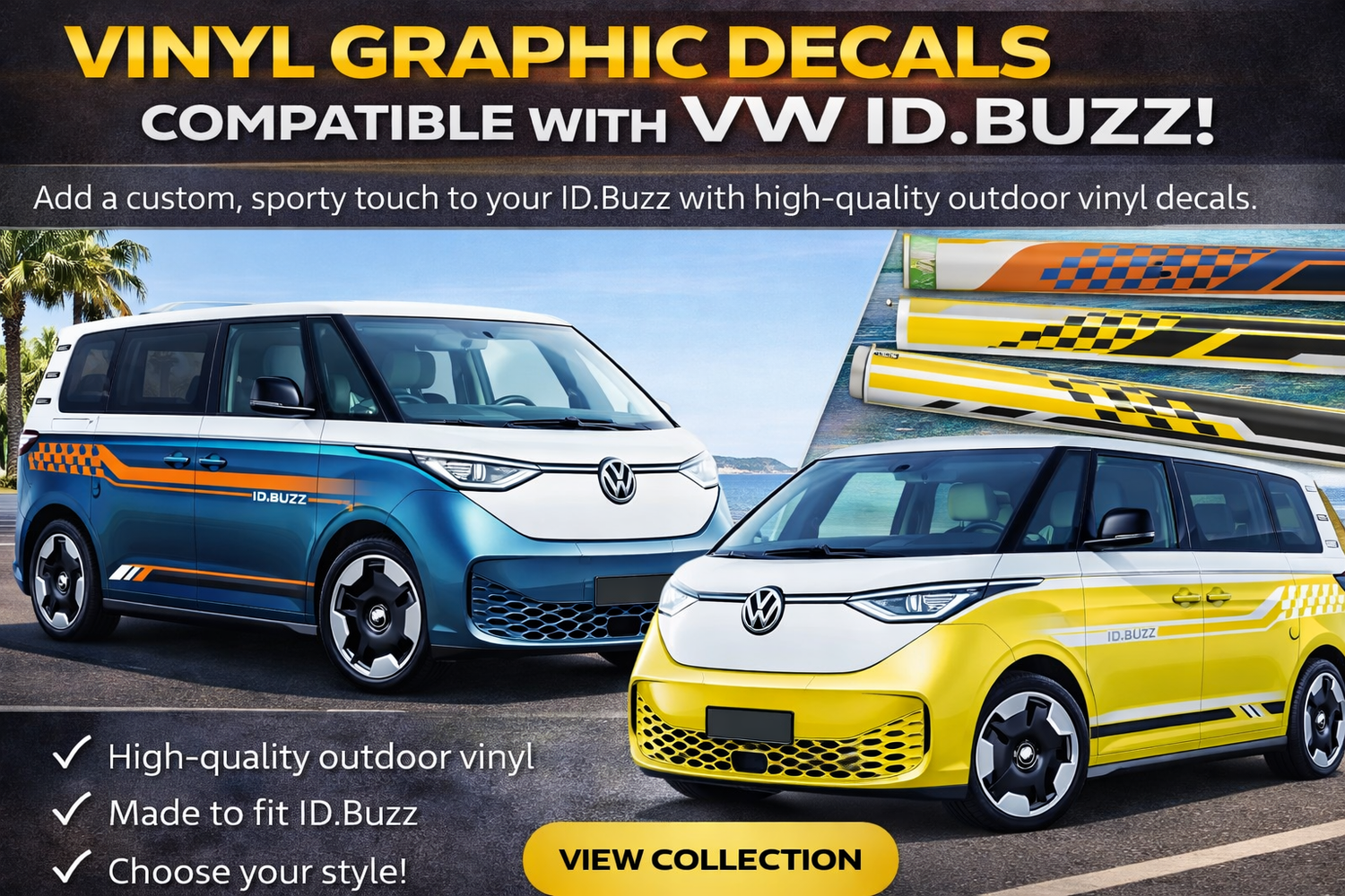 Premium Vinyl Sticker Compatible With VW Volkswagen ID.Buzz_GTX Collection | Brothers Graphics