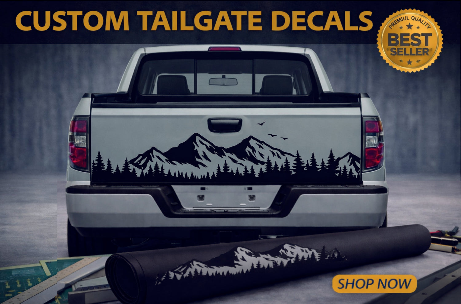 Honda Ridgeline Collection  Transform your Honda Ridgeline with custom vinyl stripes. Designed to highlight its pickup design. Durable and UV-resistant.