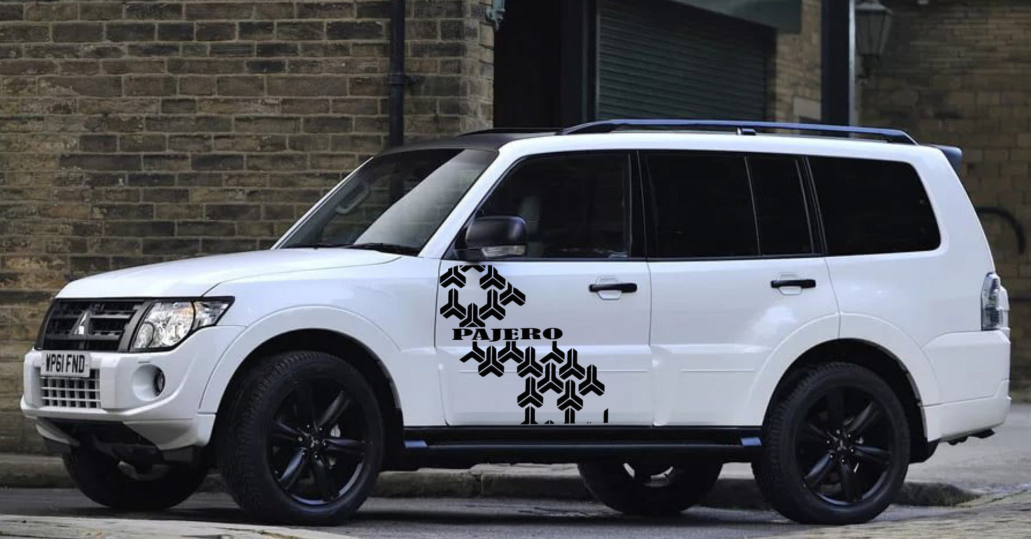 Mitsubishi Pajero Collection  Transform your Pajero with rugged vinyl decals made for off-road durability. Weatherproof and UV-protected.