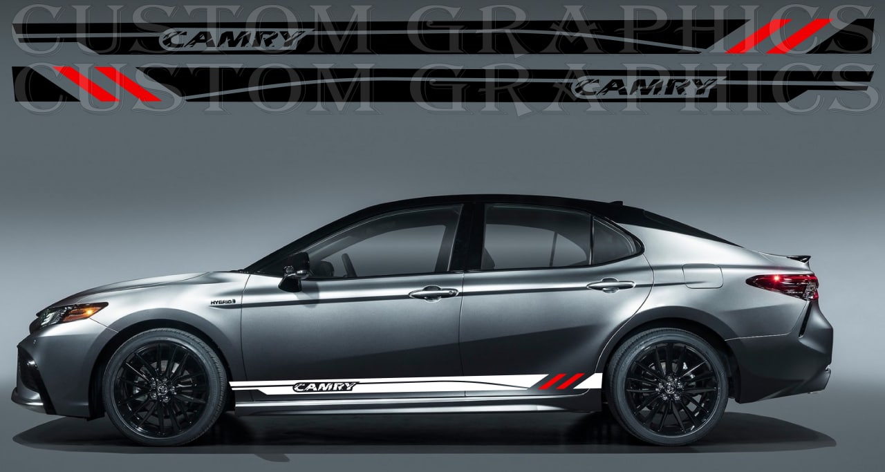 Toyota Camry Collection Upgrade your Toyota Camry with sleek vinyl decals that highlight its modern design