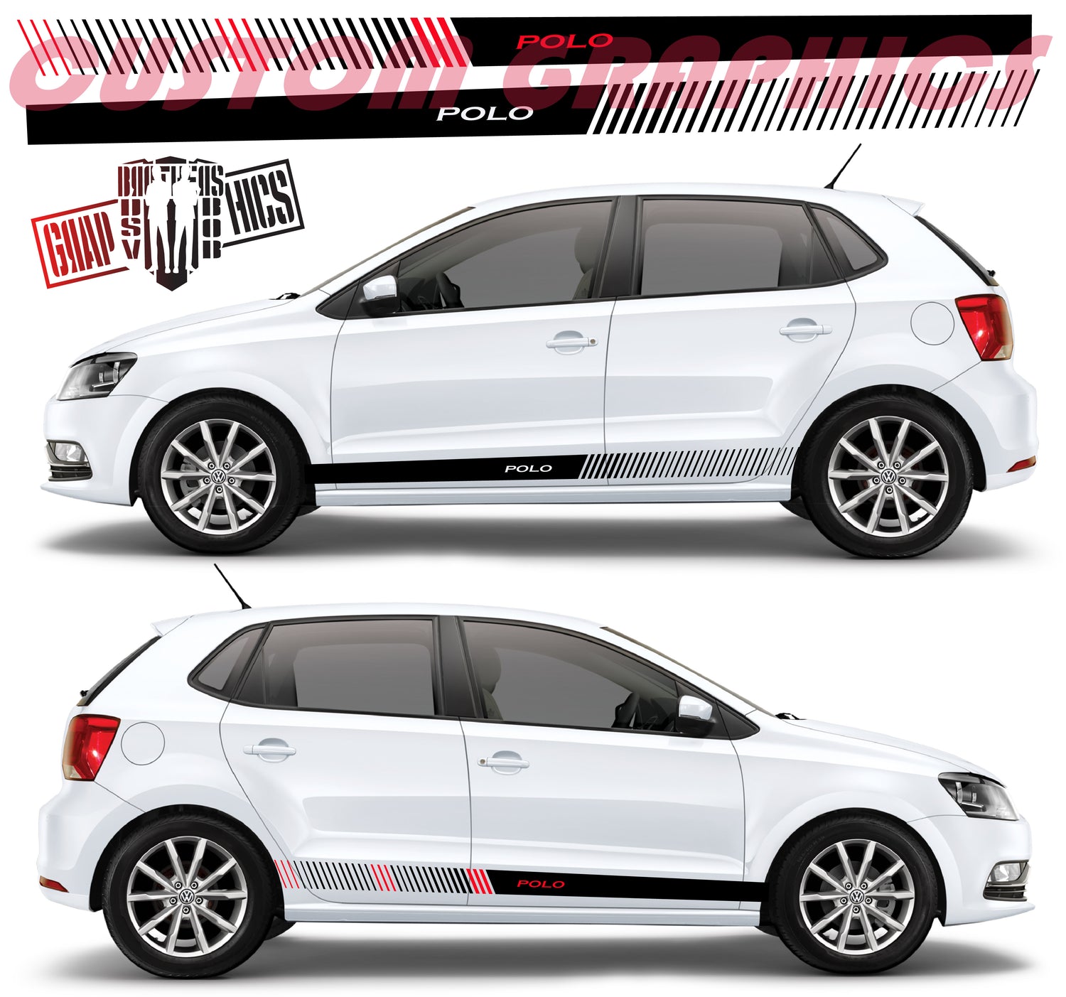 vw polo sticker, vw decal