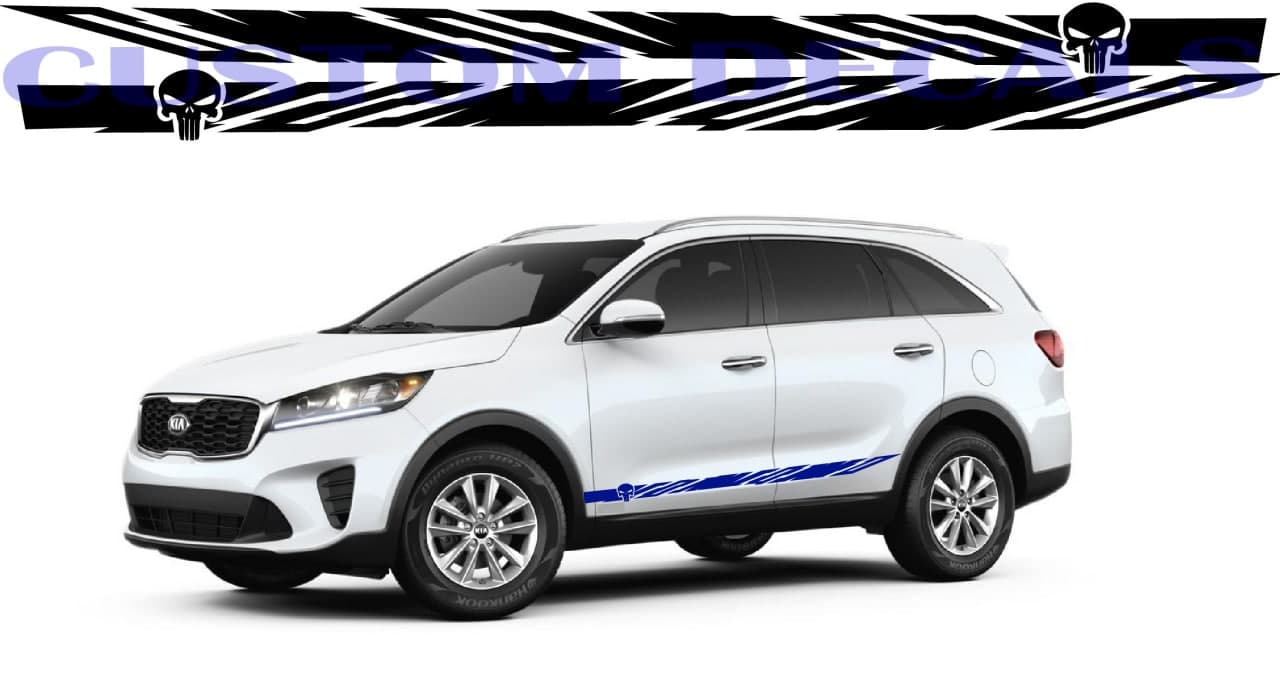Kia Sorento Collection Style your Kia Sorento with vinyl stripes that bring a sporty touch to its SUV body