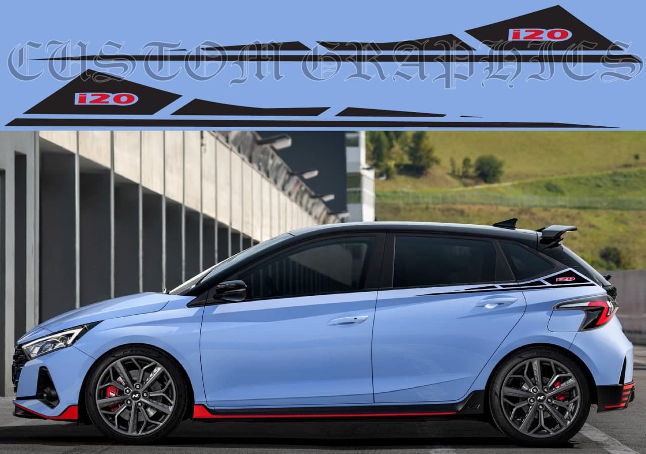 Vinyl decal Stickers for Hyundai i20 | Brothers Graphics
