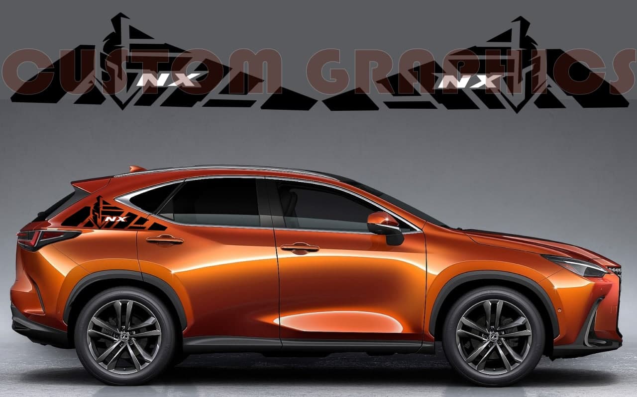 Lexus NX Collection  Upgrade your Lexus NX with vinyl stripes designed to highlight its modern SUV lines