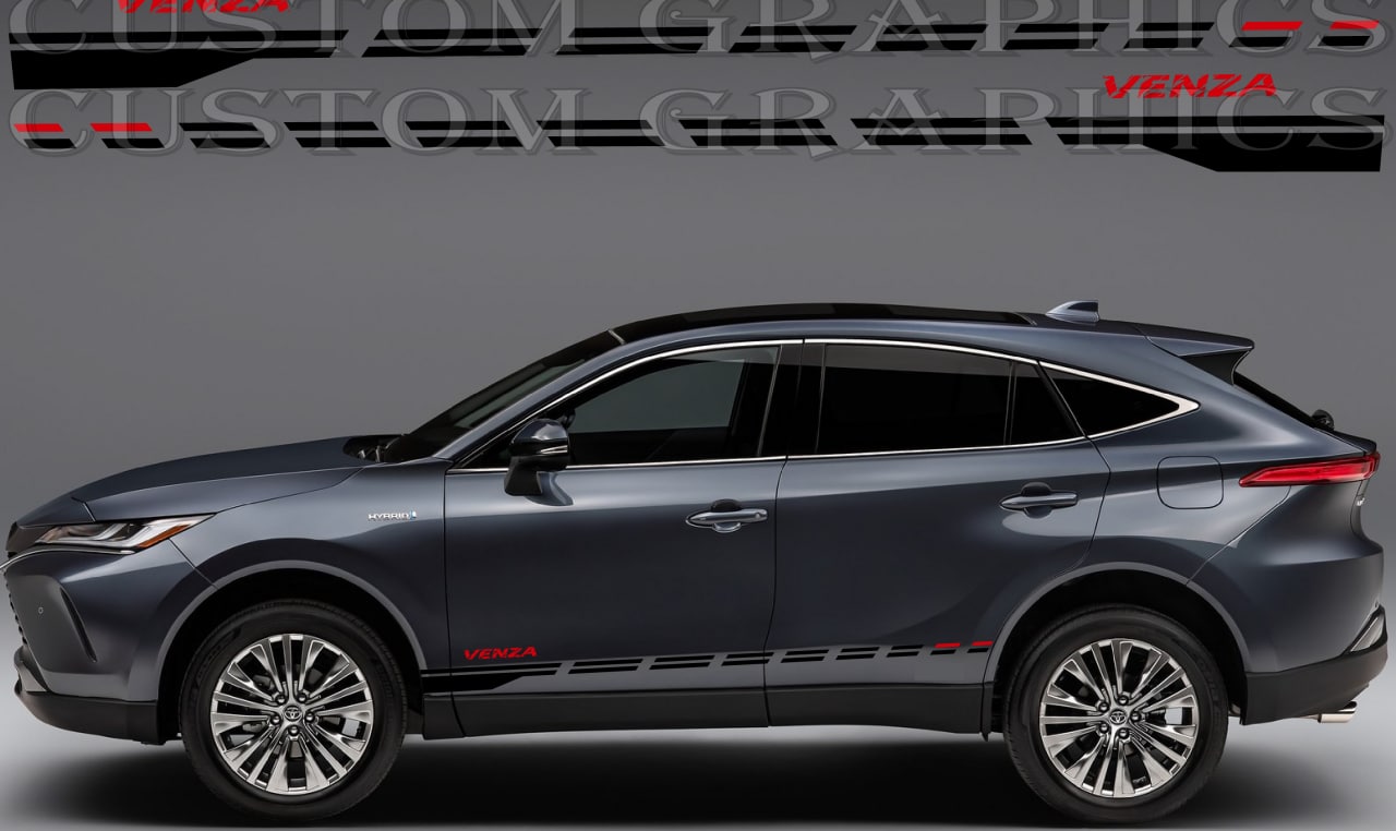 Style your Toyota Venza with elegant vinyl decals that emphasize its crossover lines