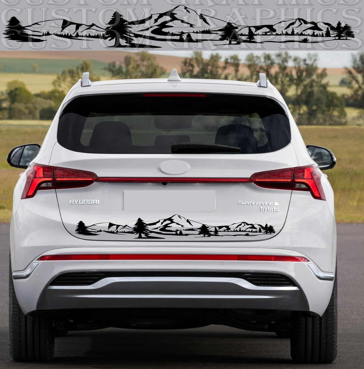 Stylish vinyl decals for Hyundai Santa Fe SUVs.