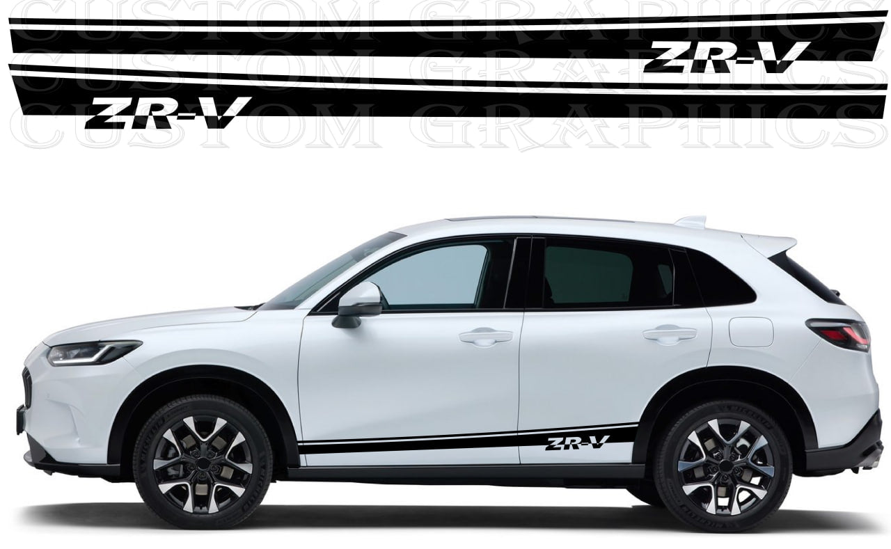 Honda ZR-V Racing Stripes Decal Stickers" "doors visual appeal viny glossy laminated finish color-matched edge advanced software complete transformation