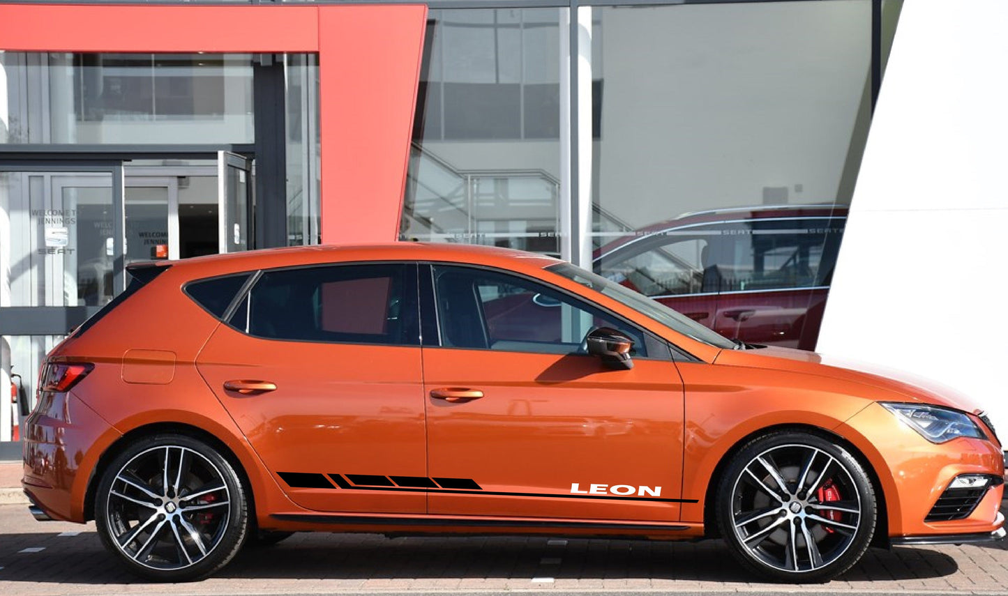 Premium Vinyl Stickers Block Stripes Compatible With Seat Leon