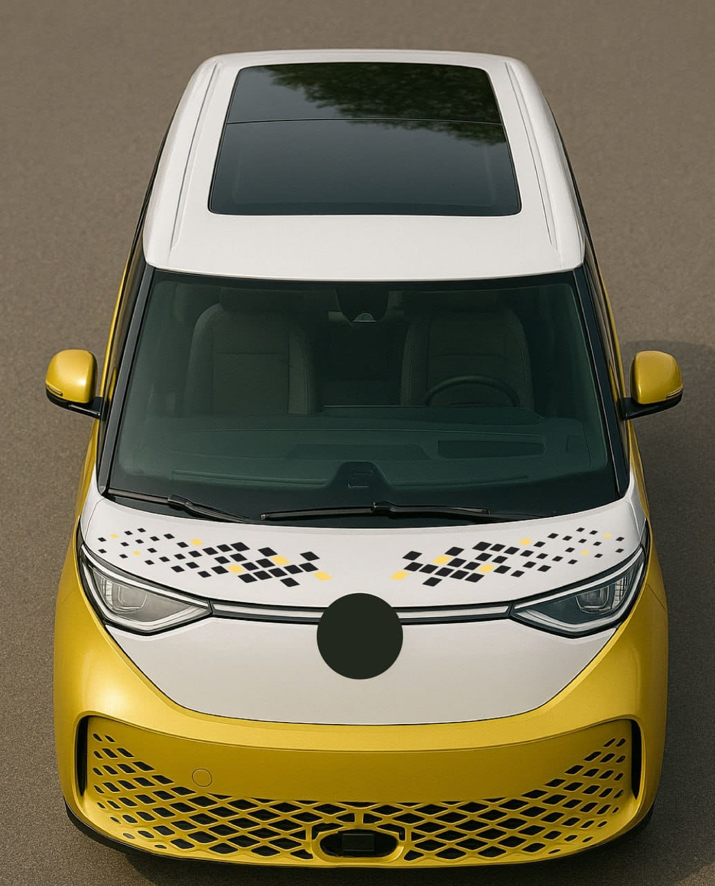 Premium Vinyl Sticker VW ID.BUZZ New Figure Hood Design