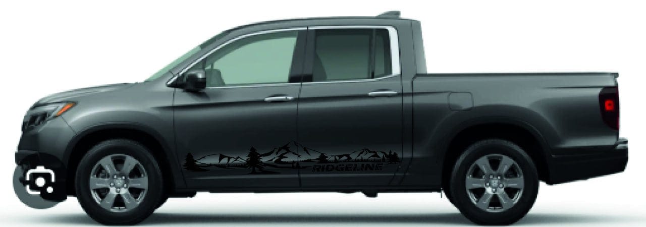 Stickers Compatible With Honda Ridgeline Mountain Line Design Vinyl Decal