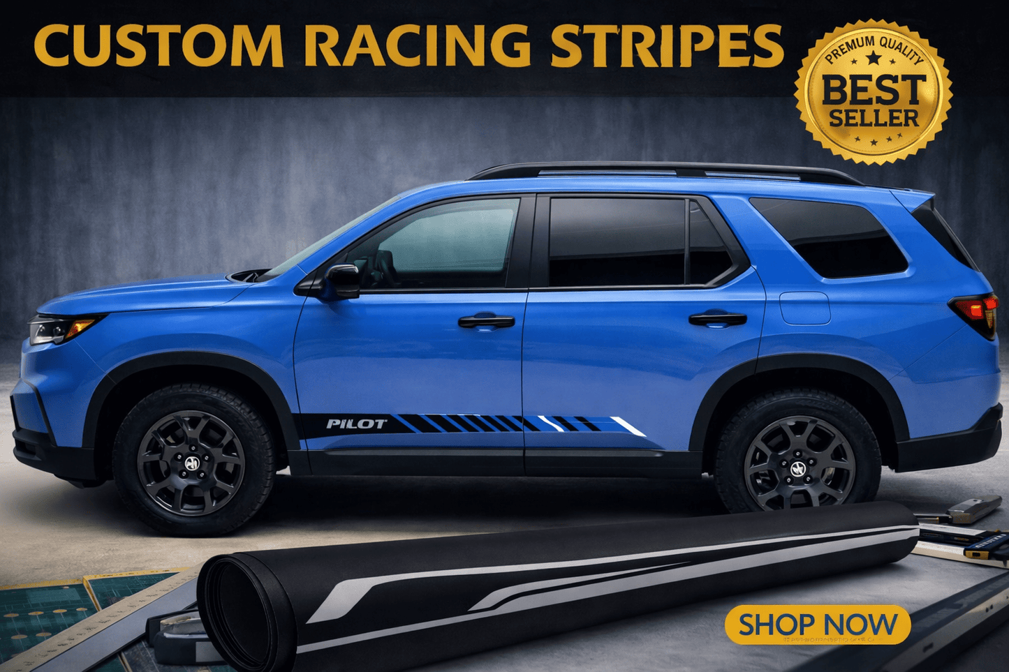 Stickers Compatible With Honda Pilot Best Line Design Vinyl Decal