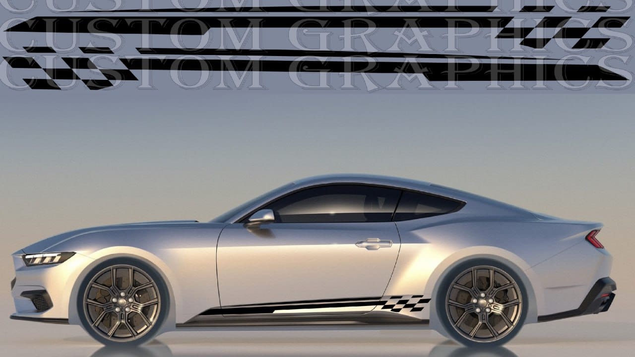 Premium Sticker Vinyl Stripes Compatible With Ford Mustang | Figure Design