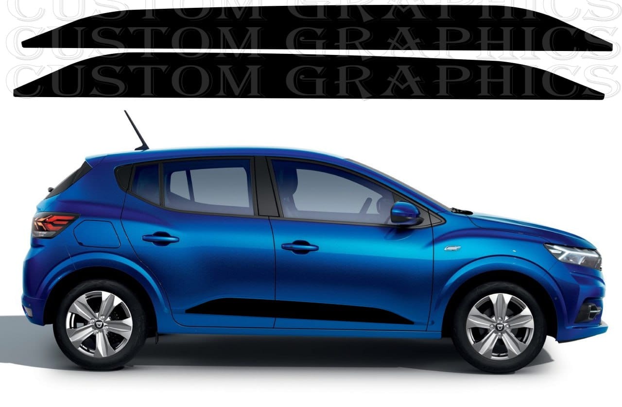 Premium Vinyl Stickers Compatible with Dacia Sandero Classic Line Design Custom Vinyl Decals