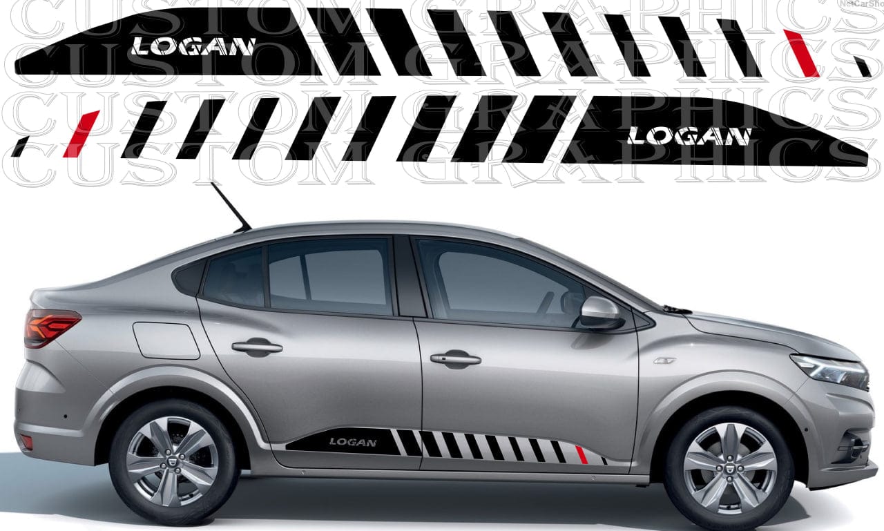 Style Unique Line Design Stickers Compatible With Dacia Logan
