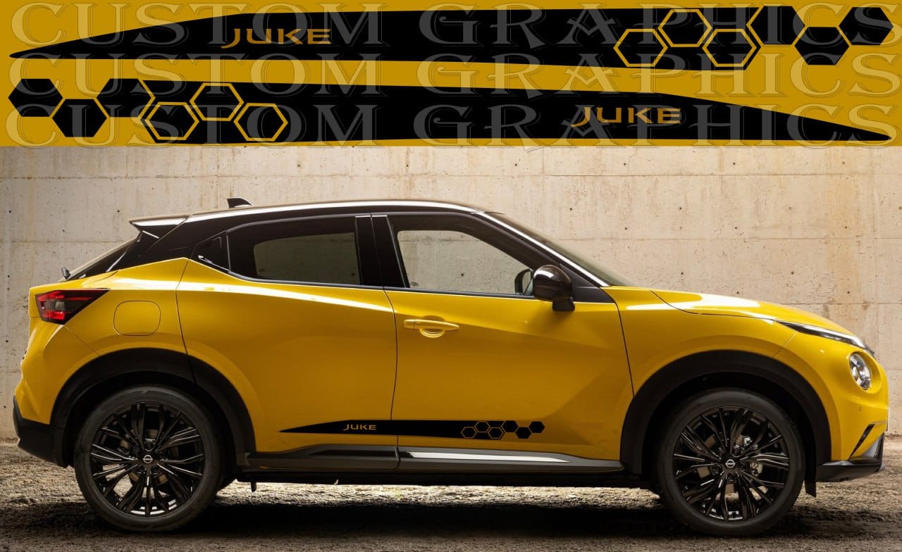 Premium Vinyl Stickers Compatible With Nissan Juke Honey Line Design