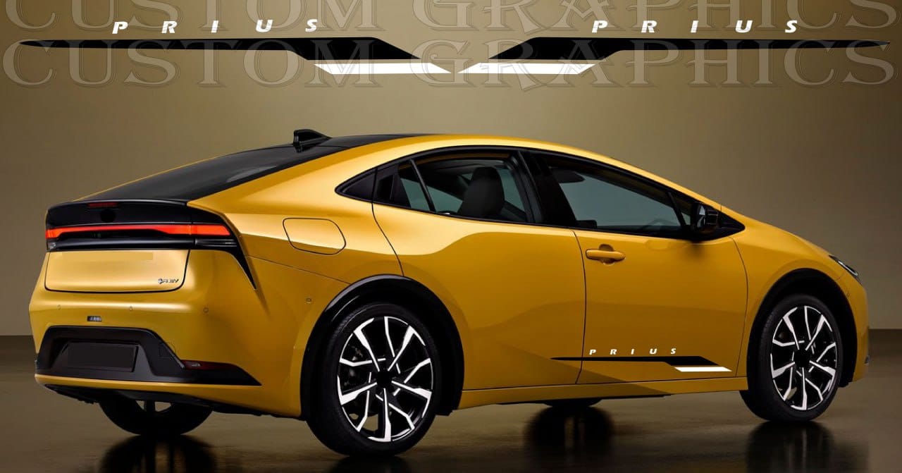 Premium Vinyl Sticker Compatible With Toyota Prius Personalized Design Easy Application