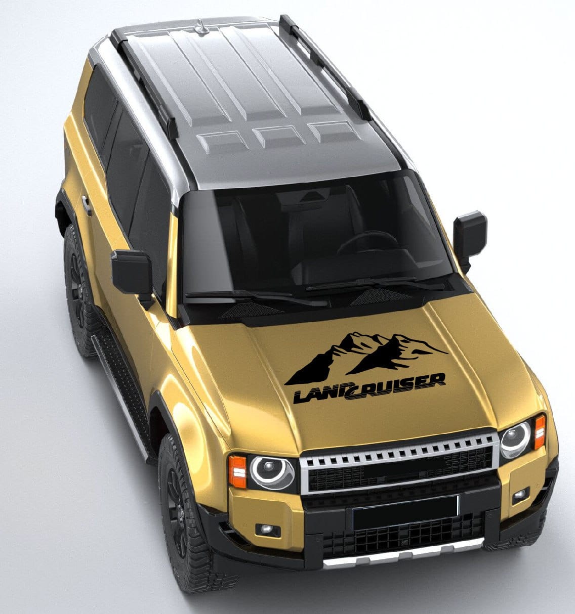 New Hood Sticker Compatible With Toyota Land Cruiser Mountain design