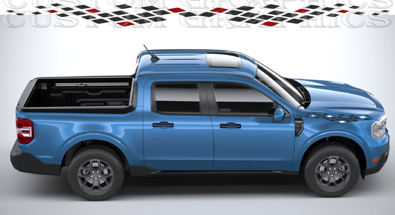 Racing Inspired Graphics for Ford Maverick – Sporty Utility Look