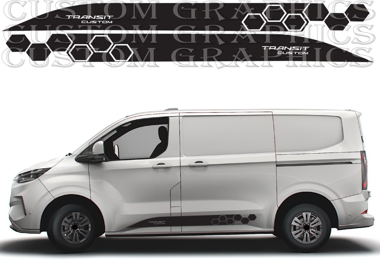 Ford Transit Hood Wrap Decal Matte Black Custom Fit

