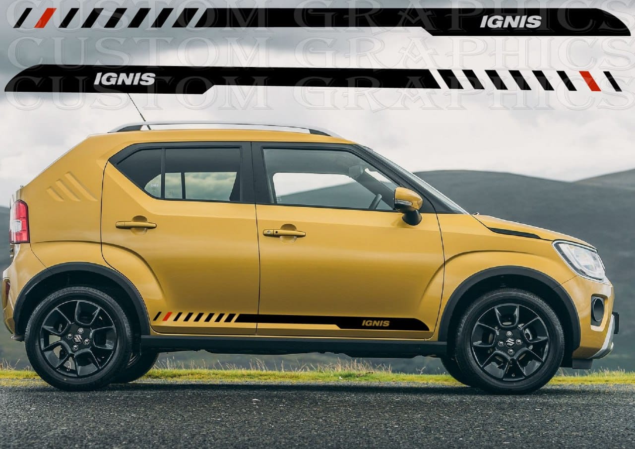 New Yellow SUV with unique design decals