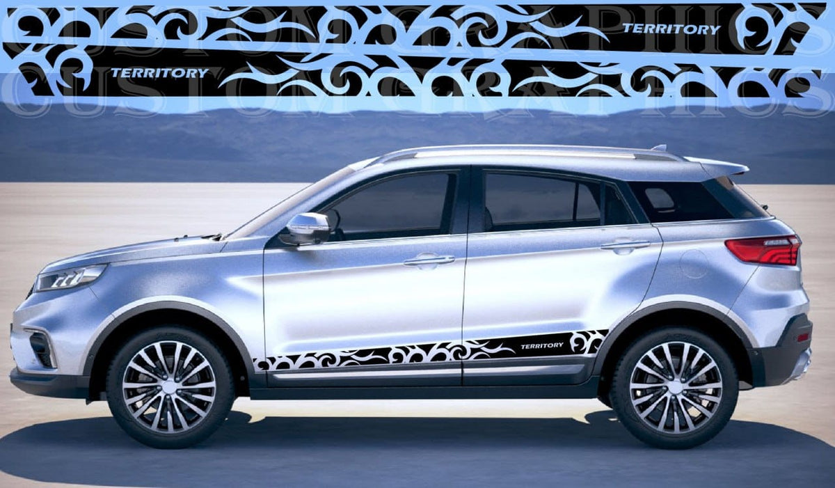 Side Stripe Decals Compatible with Ford Territory 2018–2023 CX743