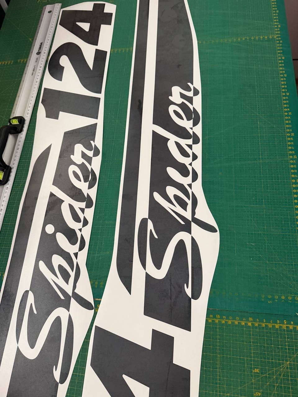 2x Stripes Stickers work with Fiat Spider 124 New Design