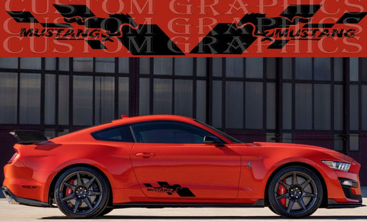 Sticker Compatible With Ford Mustang Rear Design Racing Line