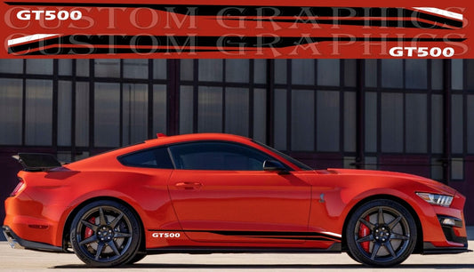 Sticker Compatible With Ford Mustang Unique gt 500 Design Racing Line
