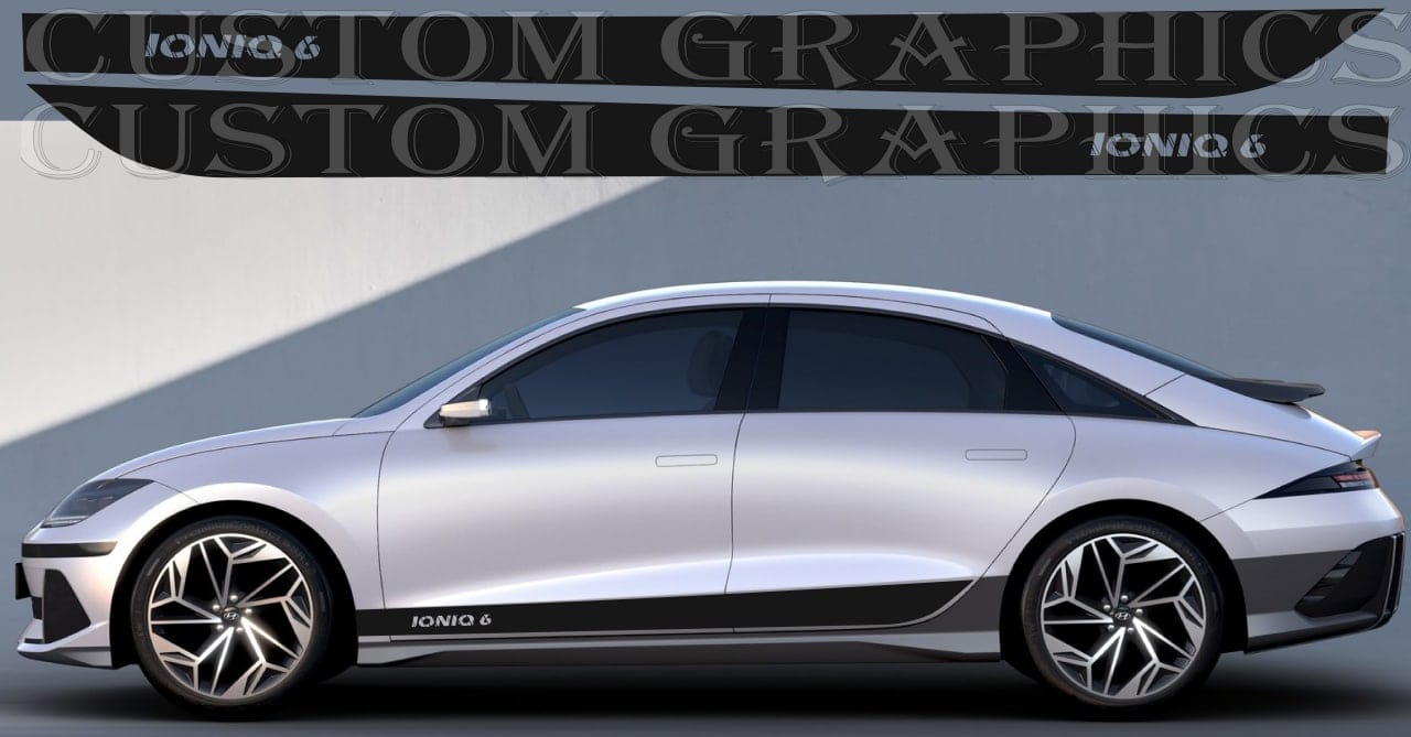 New Premium Stripes Compatible with Hyundai Ioniq 6 Design Vinyl