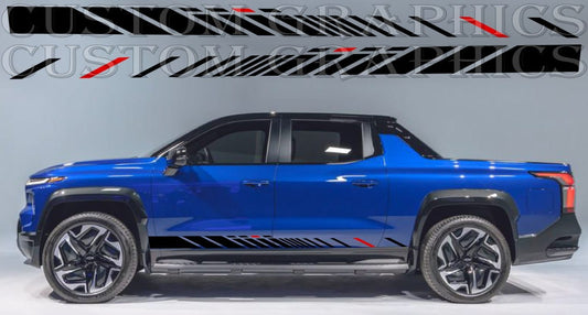 Vinyl Sticker Compatible With Chevrolet Silverado EV-RST Unique Design