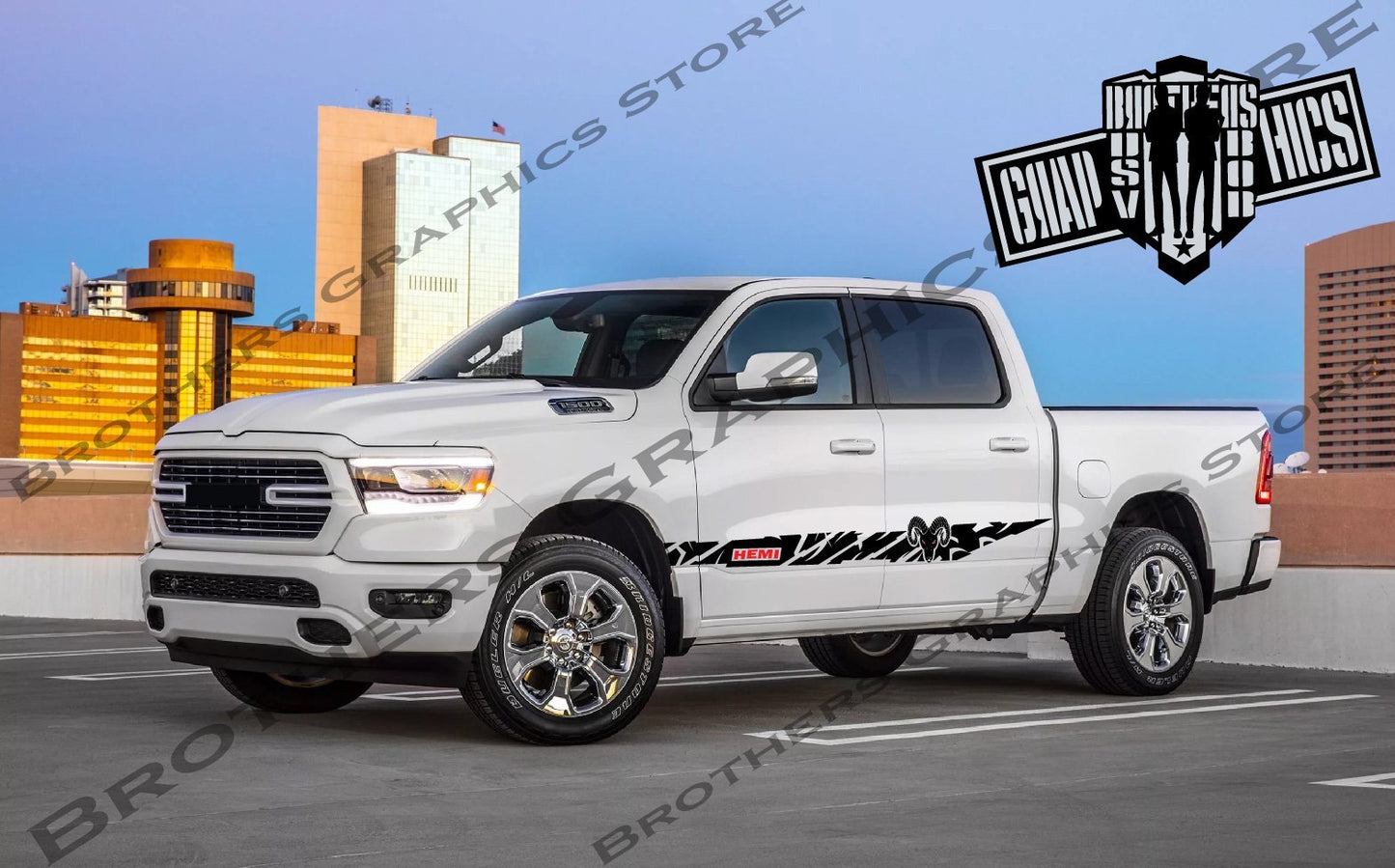 2 Color Decal With Unique Design For Dodge Ram