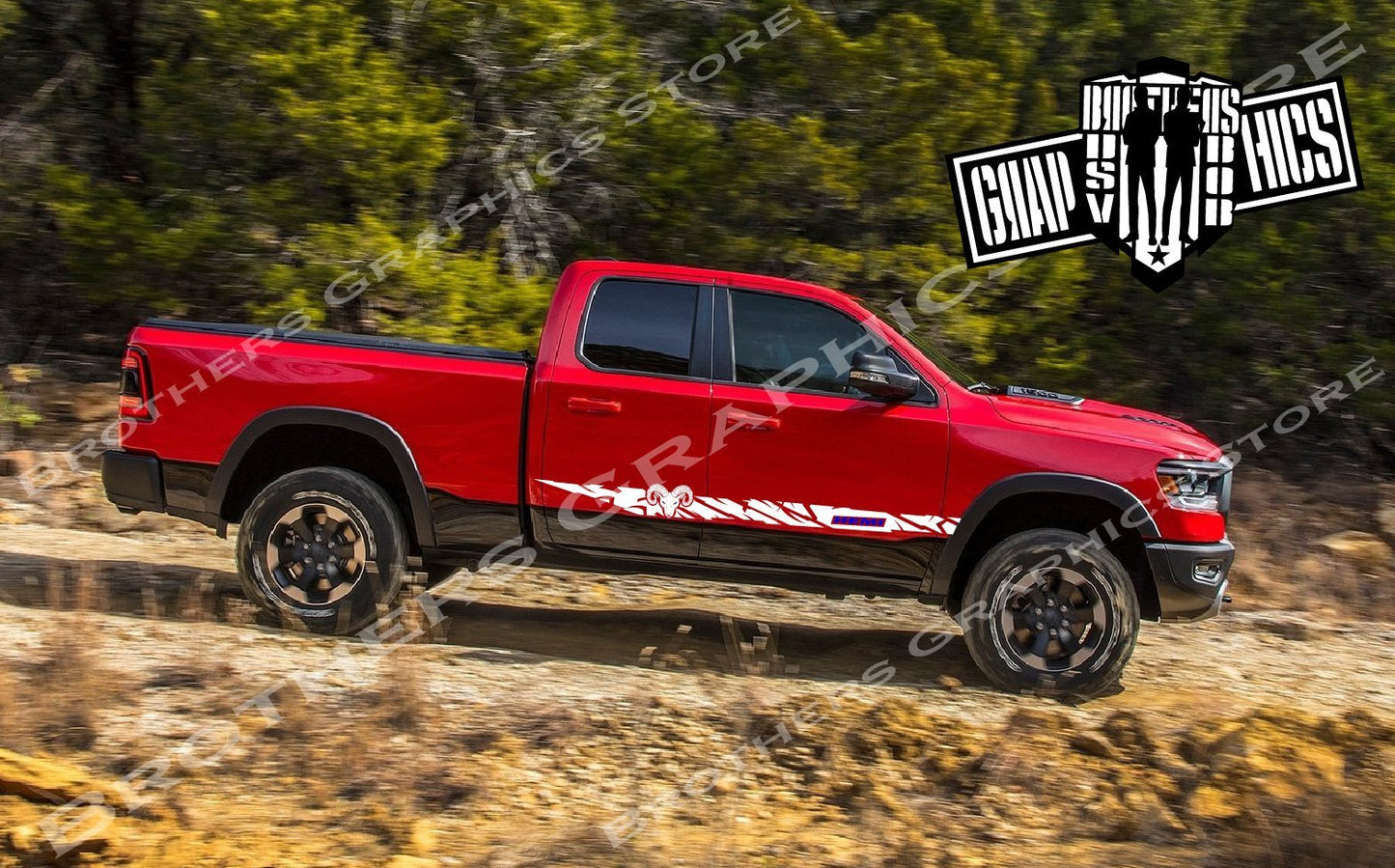 2 Color Decal With Unique Design For Dodge Ram