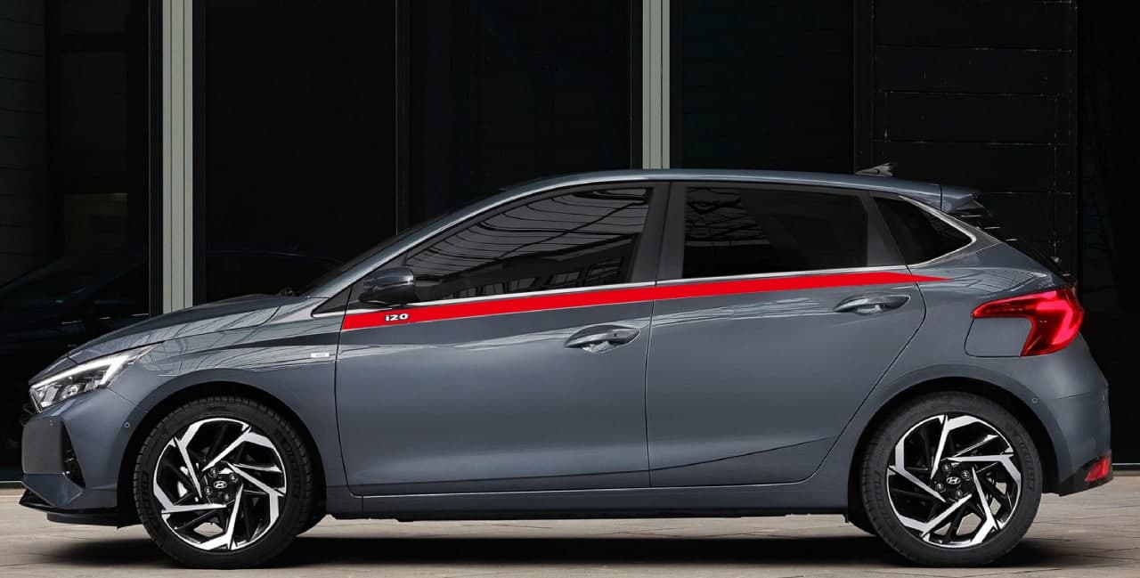 Vinyl Graphics 2 color Graphic Classic design Vinyl Stickers Compatible with Hyundai I20