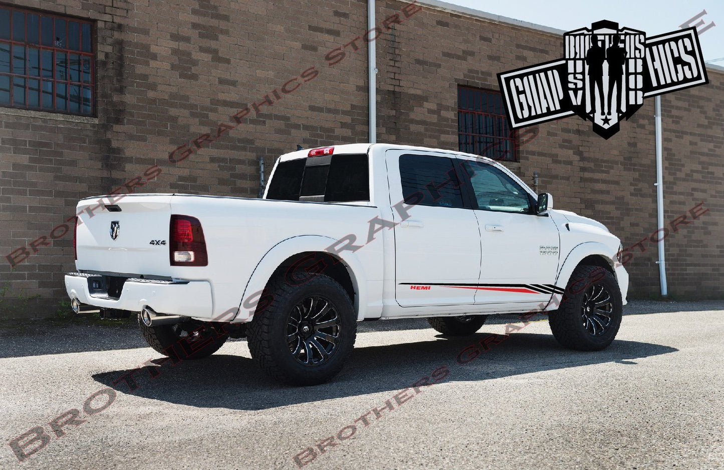 2 Color Graphics Vinyl Decals For Dodge Ram