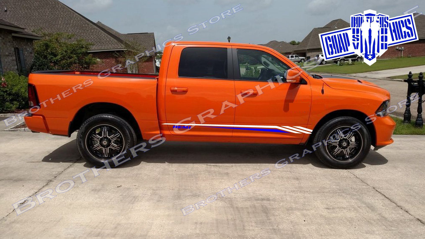 2 Color Graphics Vinyl Decals For Dodge Ram