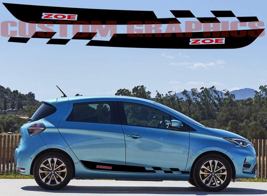 Vinyl Graphics 2 Colors Clasicc Design Graphic Compatible with Renault Zoe