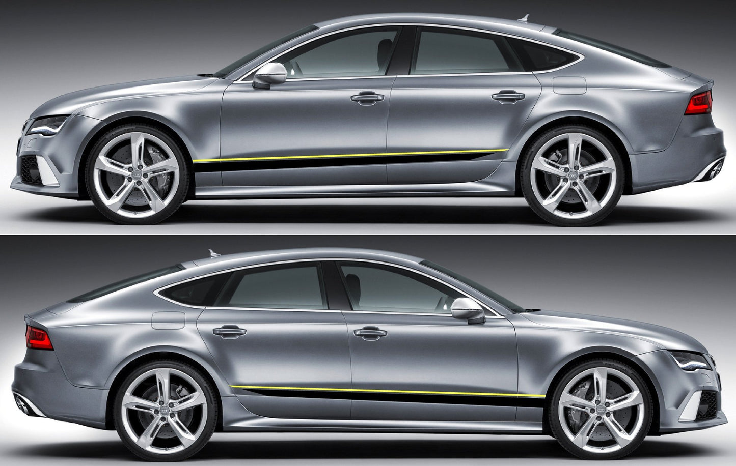 2x color Decal Sticker Vinyl Side Racing Stripes for AUDI A7