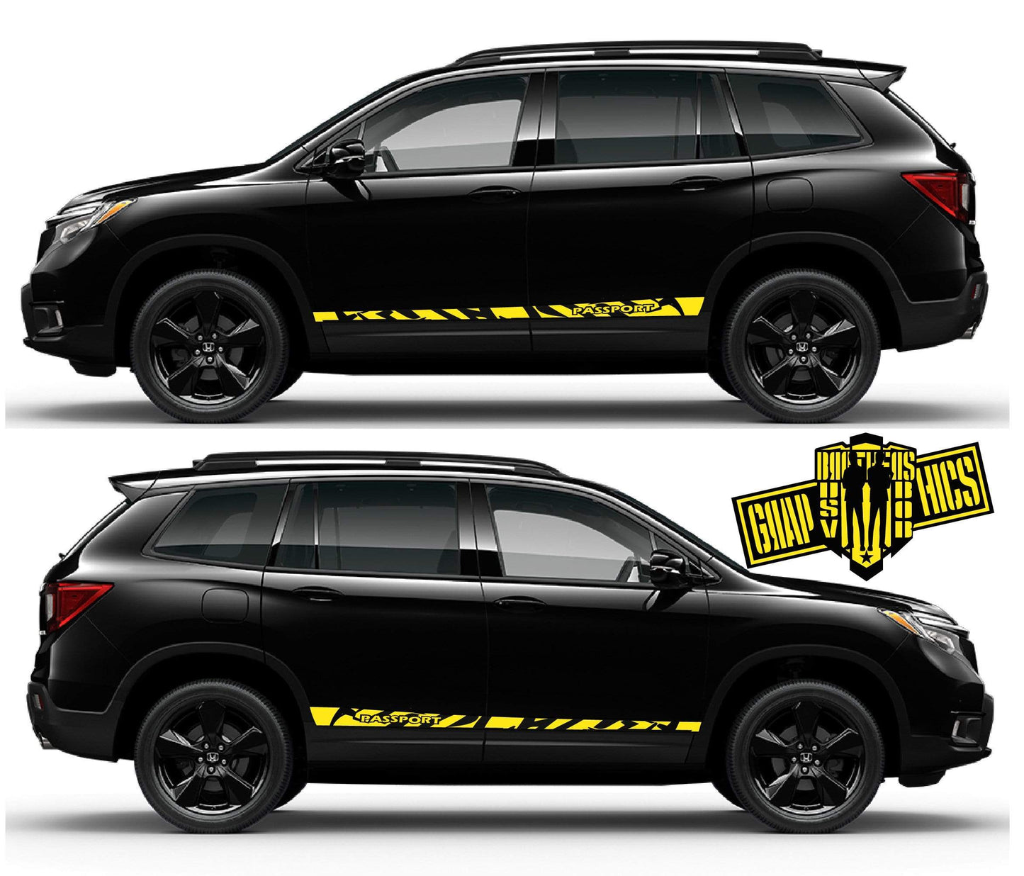 2x Decal Sticker Vinyl Side Racing Stripes for Honda Passport - Brothers-Graphics