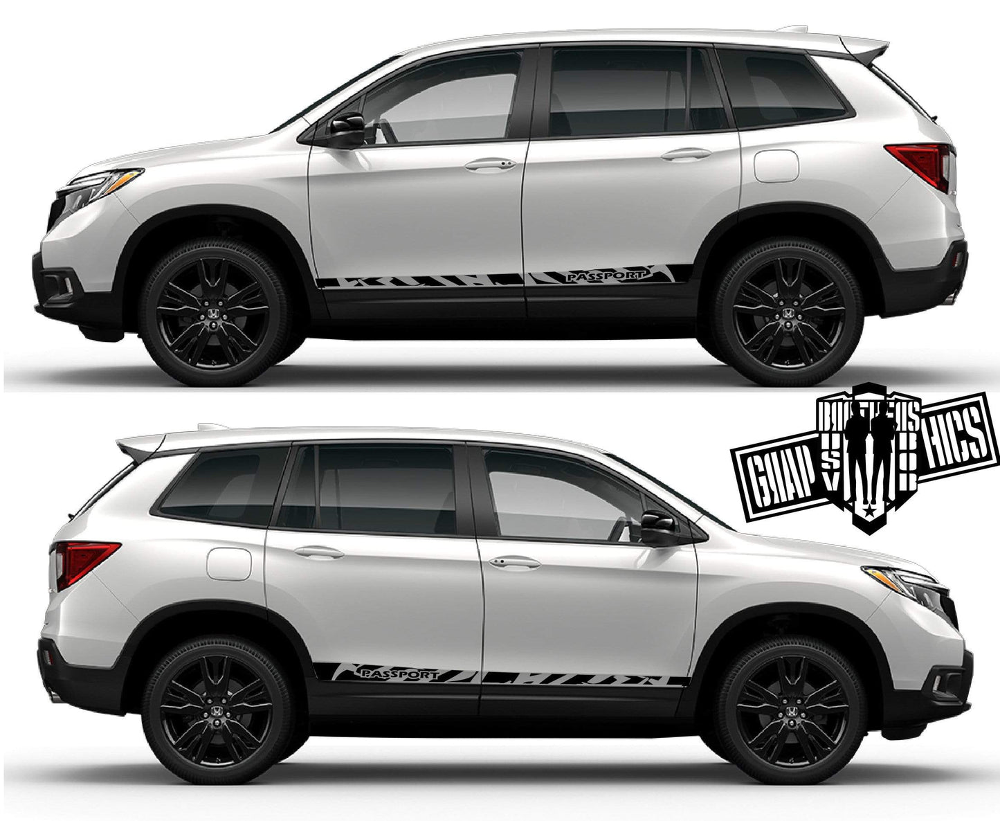 2x Decal Sticker Vinyl Side Racing Stripes for Honda Passport - Brothers-Graphics