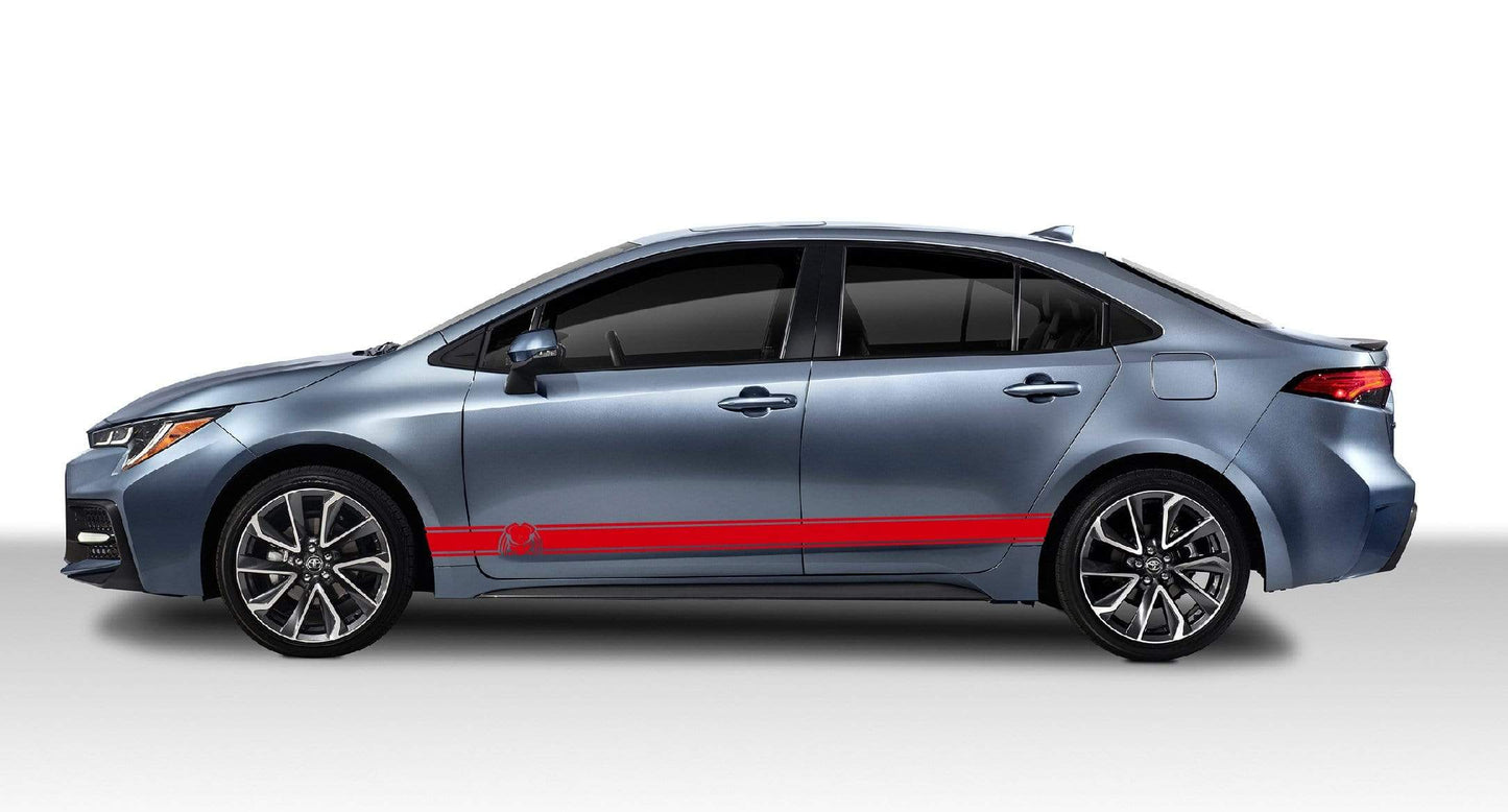 Vinyl Graphics Alien Graphic Gift Toyota Corolla Racing Stripes for Corolla car stickers decals