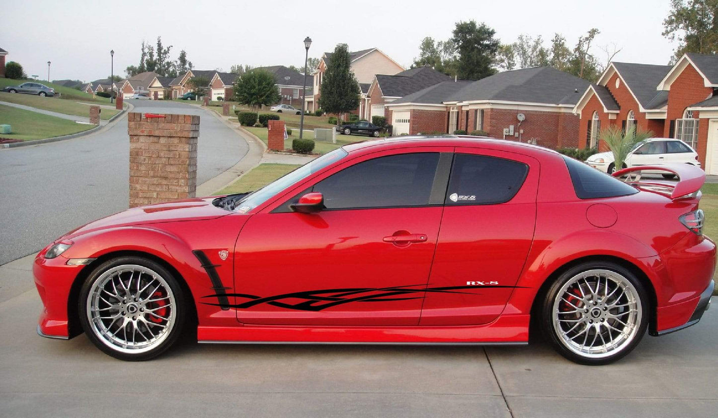 Premium Vinyl Stickers Compatible With Mazda RX-8 Tribal Design Automotive decals